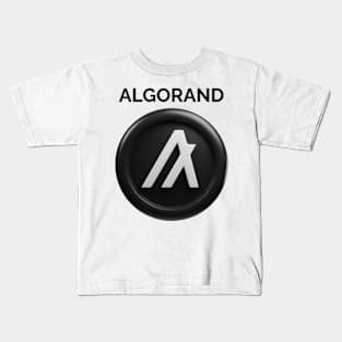 ALGORAND 3d front view rendering cryptocurrency Kids T-Shirt